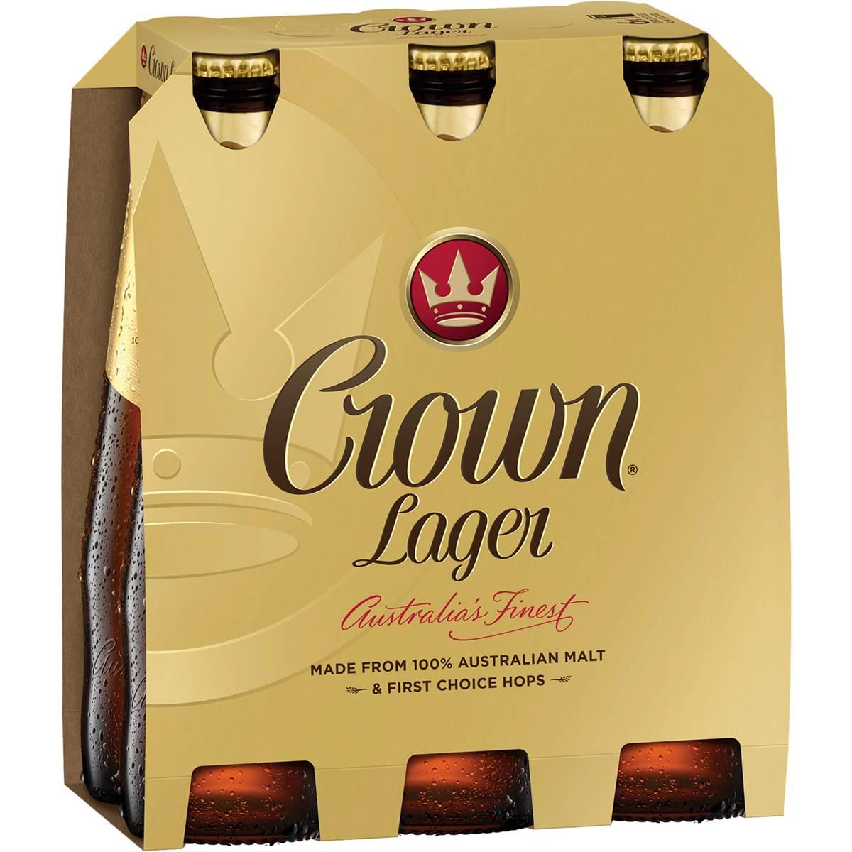 Crown Lager 375mL (6 Bottle Pack)