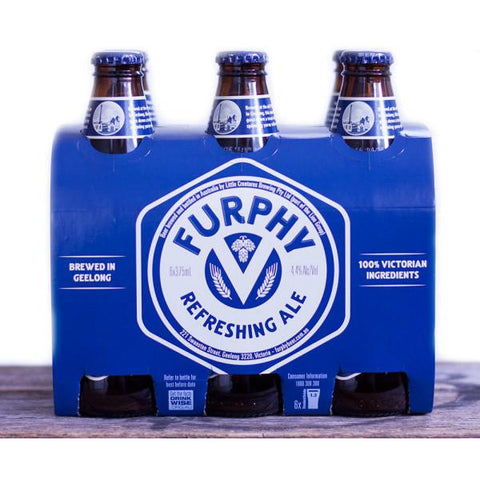 Furphy Refreshing Ale Bottles 375mL (6 Bottle Pack)