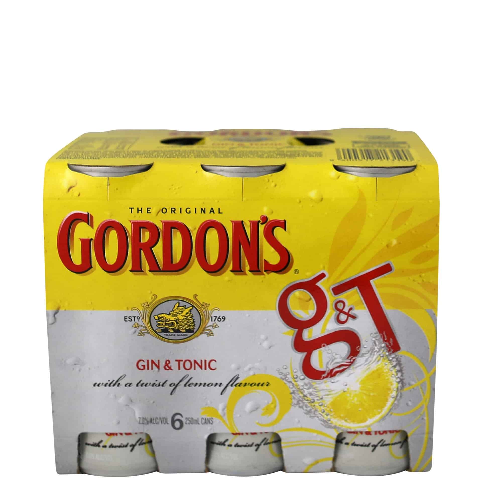 Gordon's Gin & Tonic Cans 375mL (6 Can Pack)