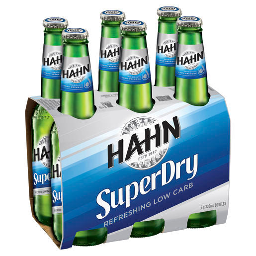 Hahn Superdry Bottles 330mL (6 Bottle Pack)