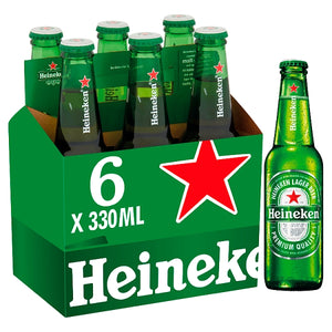Heineken Lager Bottles 330mL (6 Bottle Pack)