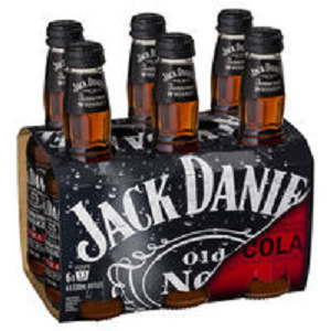 Jack Daniel's Tennessee Whiskey & Cola Bottle 330mL (6 Bottle Pack)