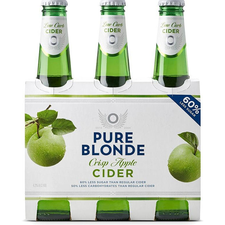 Pure Blonde Organic Apple Cider Bottles 355mL (6 Bottle Pack)