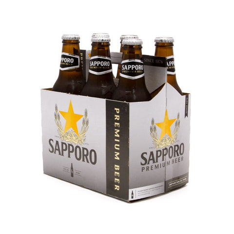 Sapporo Premium Beer 355mL (6 Bottle Pack)