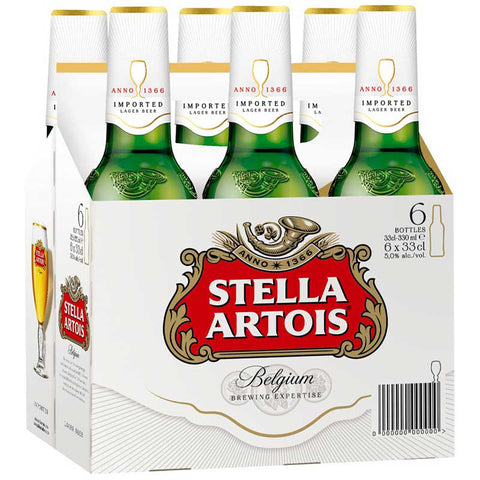 Stella Artois Bottles 330mL (6 Bottle Pack)