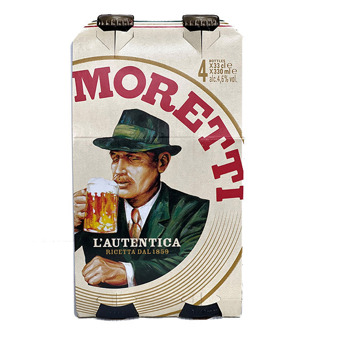 Birra Moretti Lager Bottles 330mL (6 Bottle Pack)